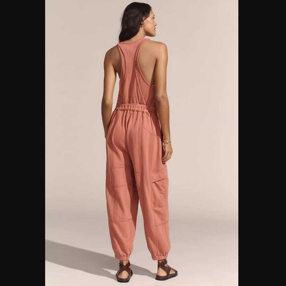 New XL Anthropologie Daily Practice Cloud Rest sleeveless v-neck cargo jumpsuit - Picture 2 of 13